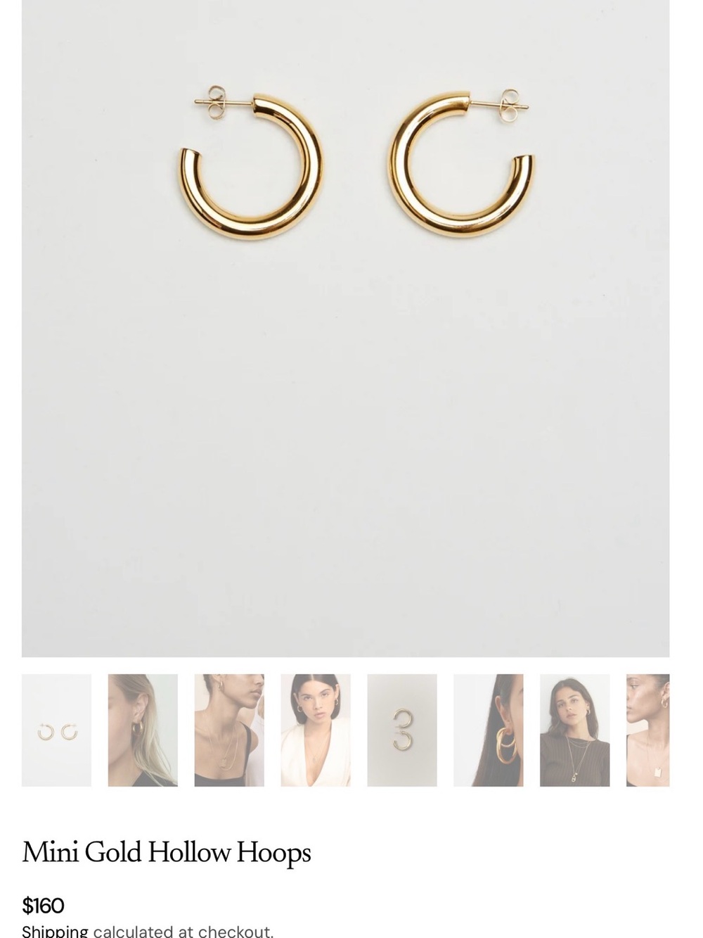Bagatiba Gold Hoop Earring - Picture 2 of 7
